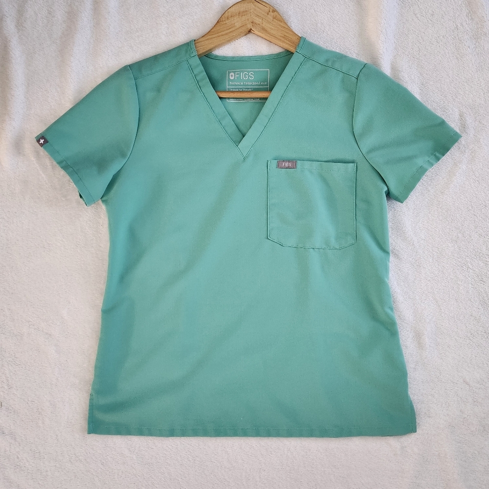 FIGS Catarina One Pocket Scrub Top Cactus Color Size‎ XS Petite